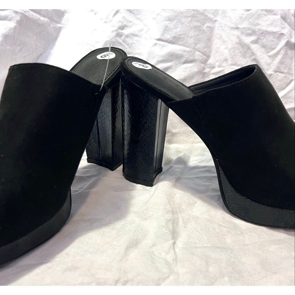 Gabriel Union Women's Mykayla Close Toe Slip On Platform Mule Black Size 8 NWOT